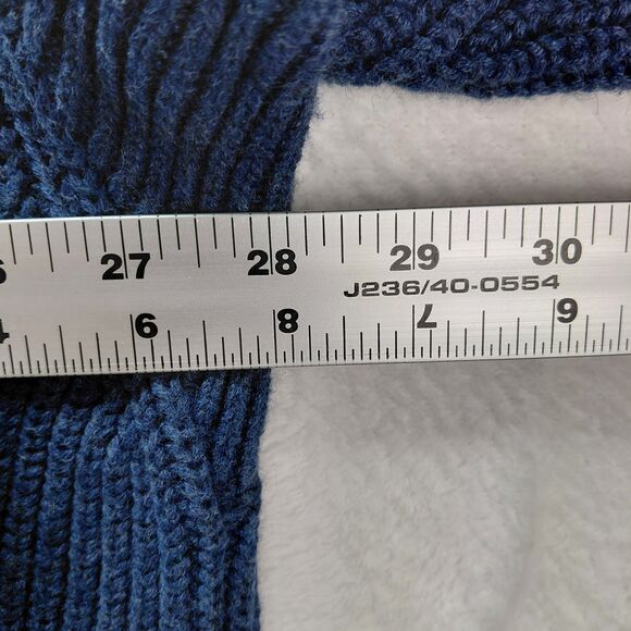 Duluth Trading Military Sweater Men 2XL Blue Wool Blend Heavyweight Shawl Collar - Picture 6 of 13